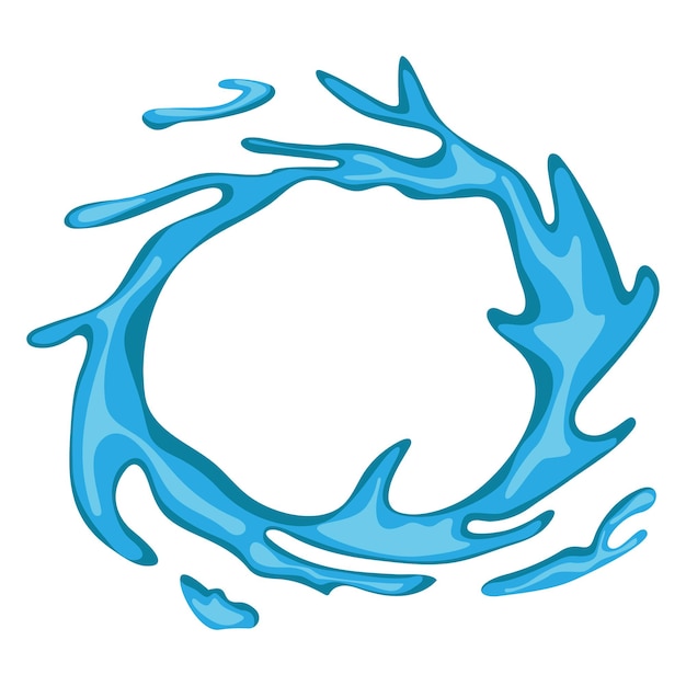 circular water splash vector