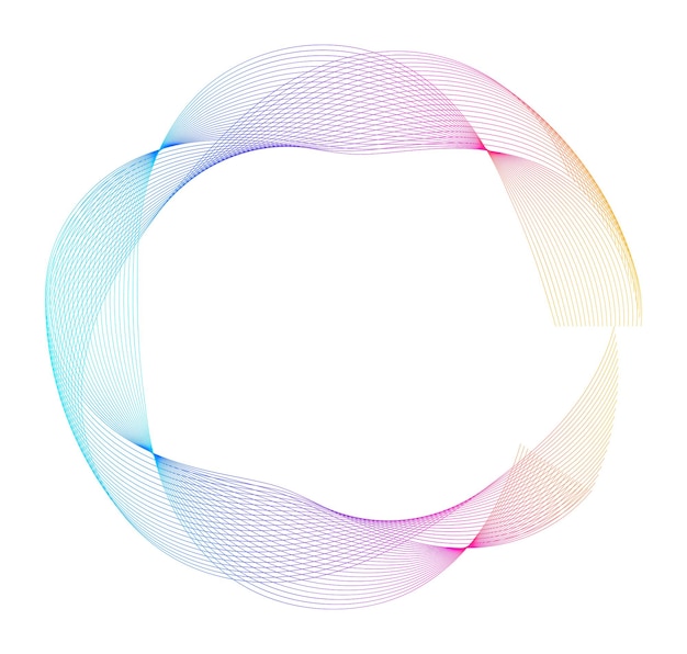 Circular Wireframe mesh circles lines effect logo element38