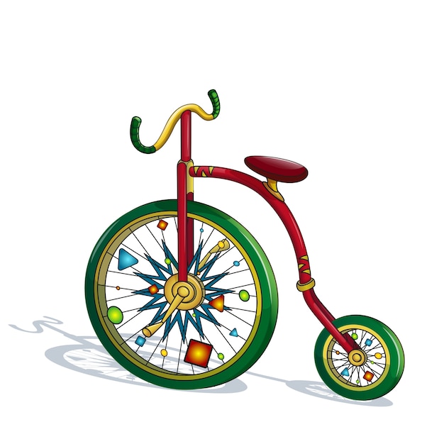 Vector circus bicycles