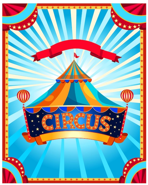 circus bright poster flyer