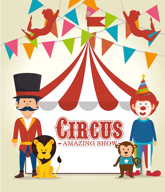 Vector circus carnival entertainment