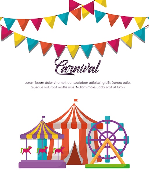 Vector circus carnival infographic