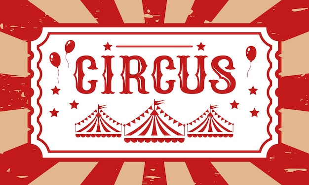 Circus circus dome and inscription vector clipart isolated on white background