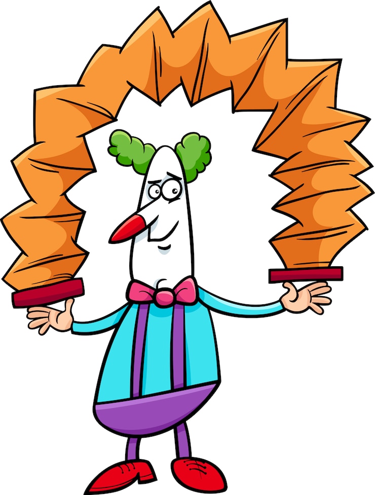 वेक्टर circus clown cartoon illustration