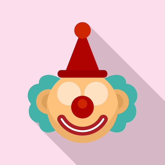 Vector circus clown icon flat illustration of circus clown vector icon for web design