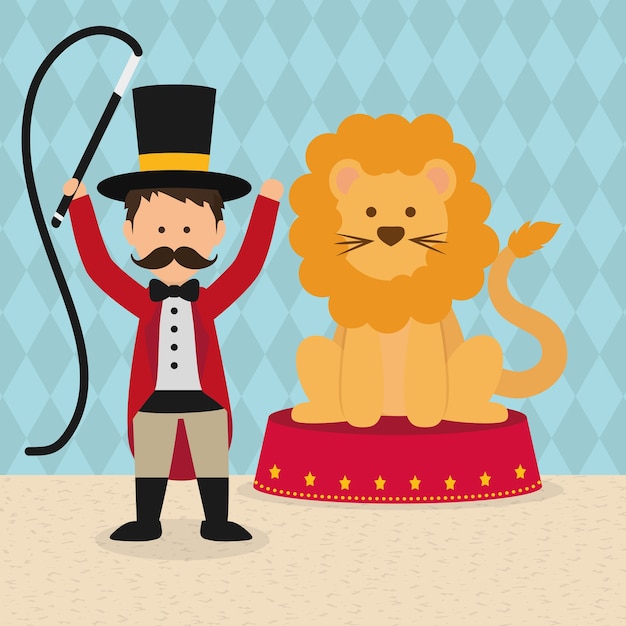 circus concept with carnival icon design, vector illustration 10 eps graphic.
