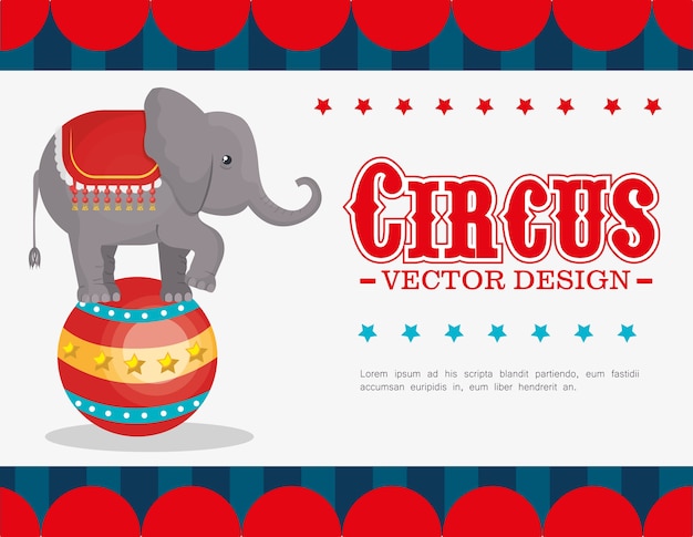 circus entertainment amazing show vector illustratie ontwerp