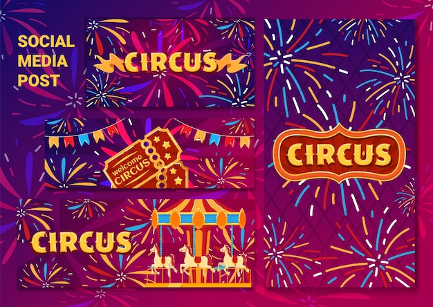 Circo fuochi d'artificio modello glitter decorazione sfondo luminoso biglietto oggetto design in stile cartone animato