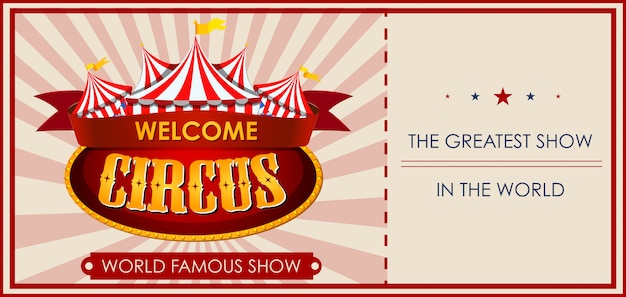 Vector circus, fun fair, amusement park theme template