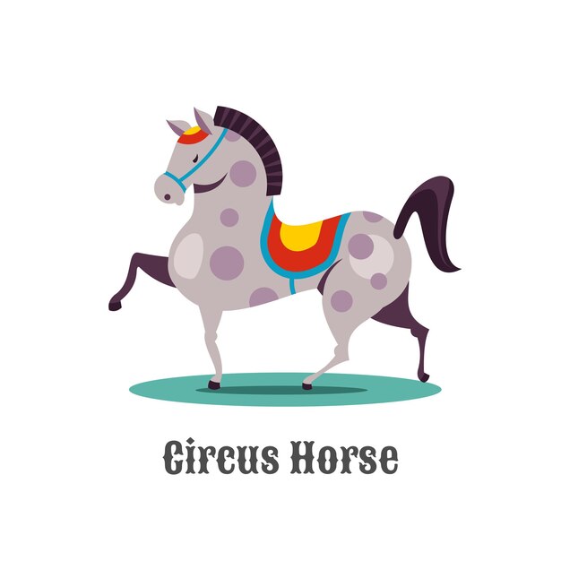 Circus getraind paard