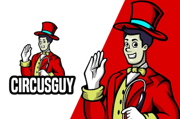 Vector circus guy - mascot logo template