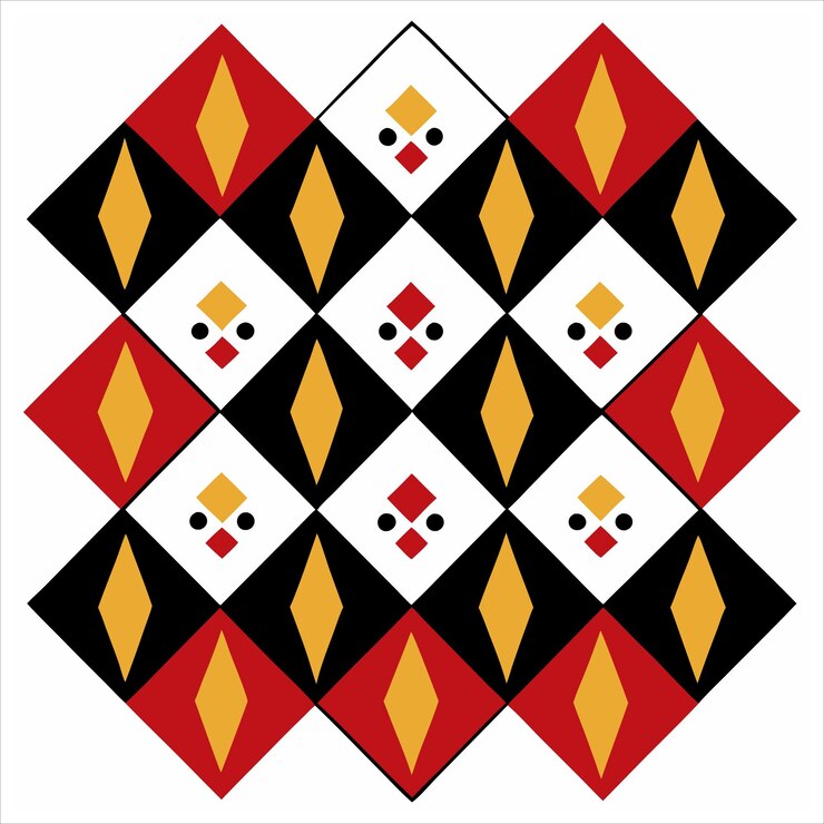 Vector circus harlequin diamond pattern vector design