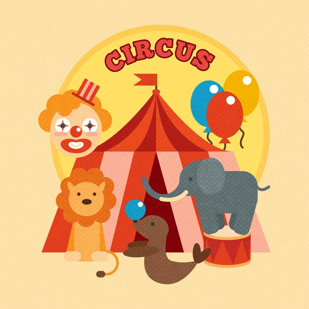 Circus poster flat