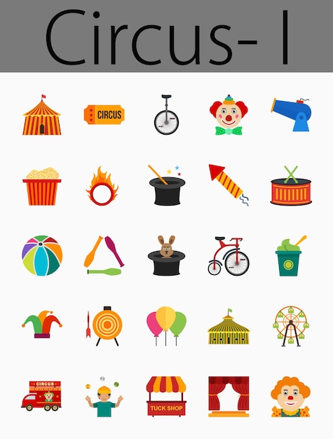 circus set icons