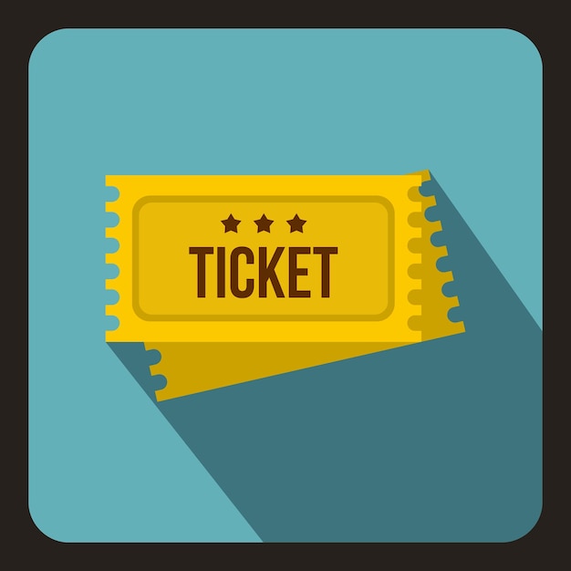 Circus show tickets icon in flat style on a baby blue background vector illustration