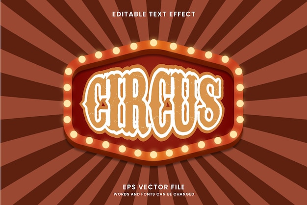 Vector circus-teksteffect bewerkbaar