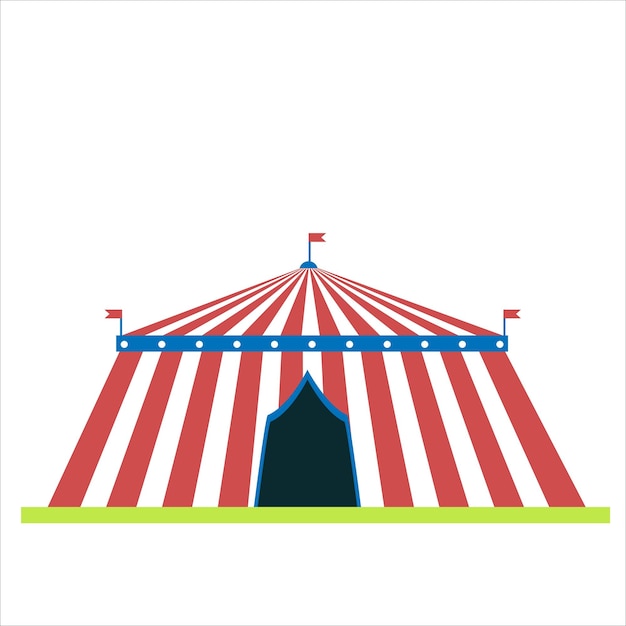 circus tent amusement park vector illustration