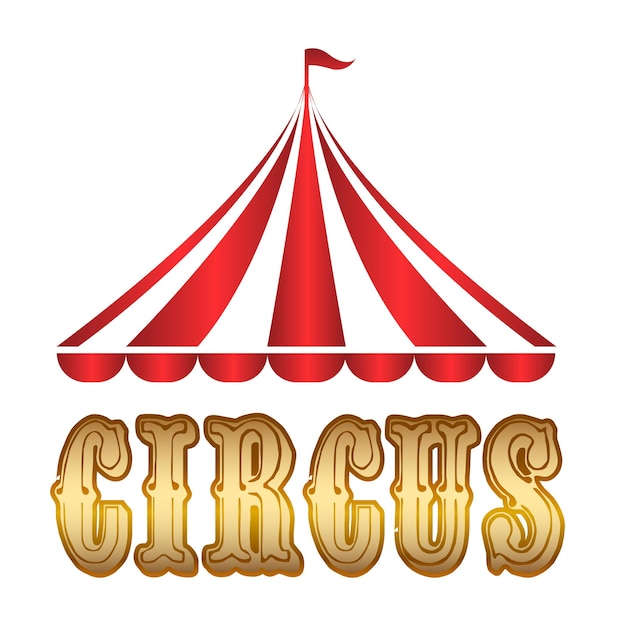 Икона или логотип цирковой палатки фестиваль карнавала ярмарка маркиз верхний знак символ ярмарки