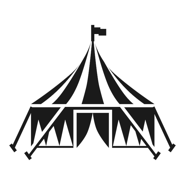 Circus tent icon Simple illustration of circus tent vector icon for web design isolated on white background