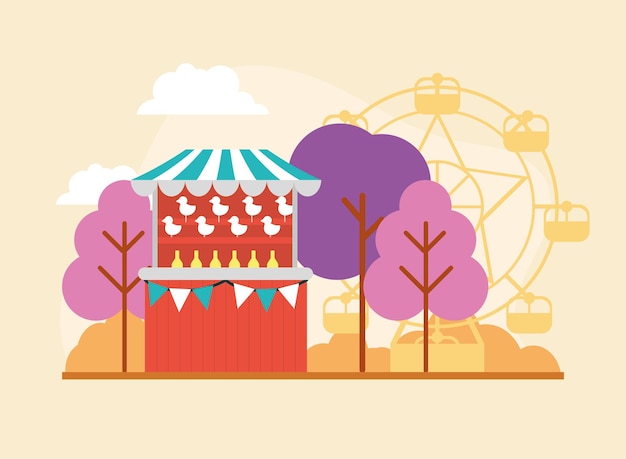 Circus tent for outdoor and ferris wheel