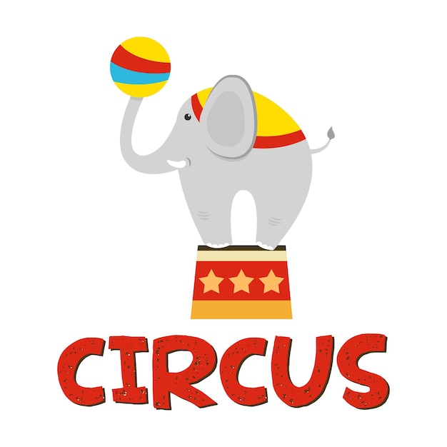 Circus vector kunst iconen en grafieken olifant