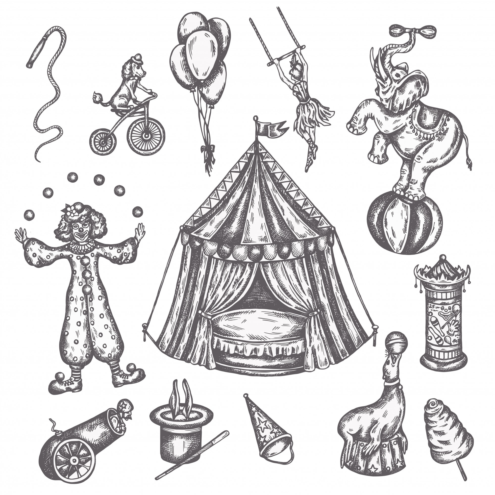Circus Drawing Images - Free Download on Freepik