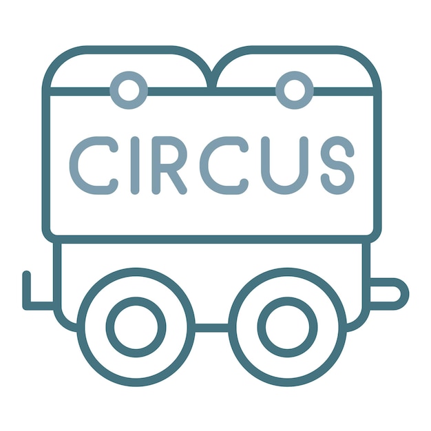 Circus Wagon Flat Illustratie