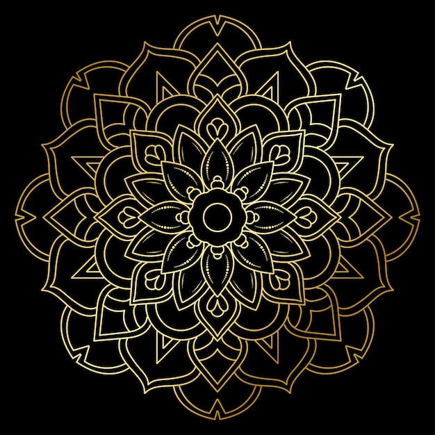 Cirkel bloem van mandala met vintage bloemenstijl vector mandala oosters patroon hand getekende decoratief element uniek ontwerp met bloemblaadje bloem concept ontspannen en meditatie gebruik voor pagina logo boek