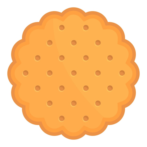 Vector cirkel cracker pictogram cartoon vector cookie voedsel zoete vanille