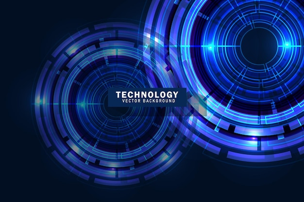 Cirkel digitaal hitech technologie abstract vectorontwerp als achtergrond