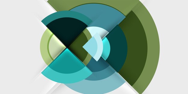 Cirkel en halve cirkel geometrische achtergrond Vector illustratie voor behang Banner achtergrond Kaart Boek illustratie landingspagina