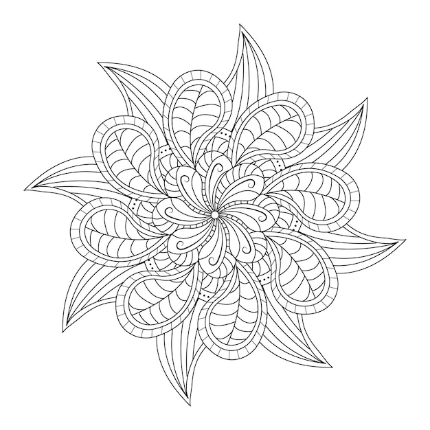 Cirkel etnisch ornament Mandala monochroom Vector illustratie grafisch ontwerp