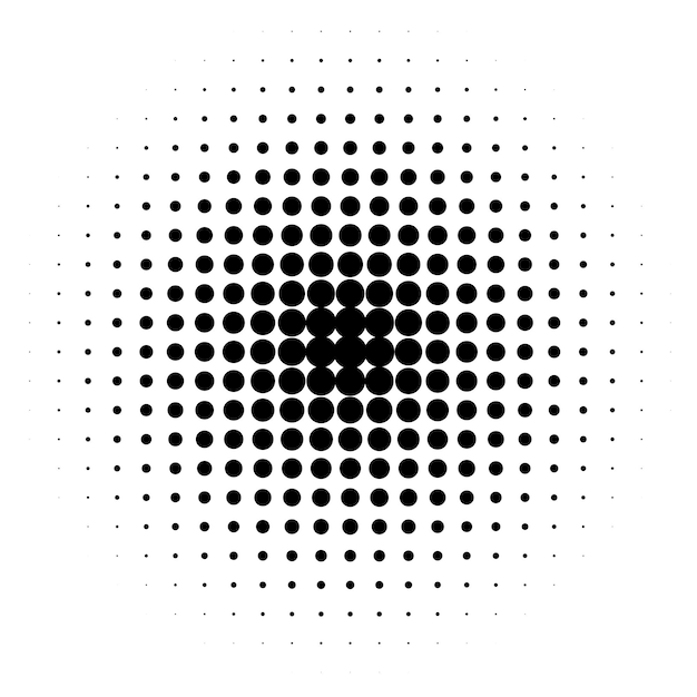 Cirkel in Halftone Halftone Dot Pattern Vector Illustratie