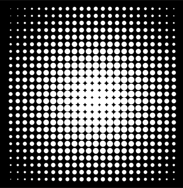 Cirkel in Halftone Halftone Dot Pattern Vector Illustratie