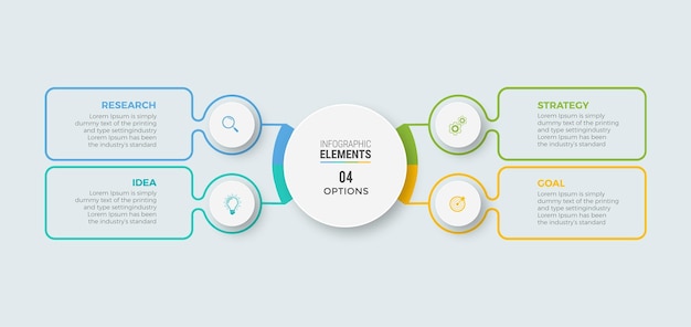 Cirkel infografisch ontwerp