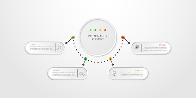 Cirkel infographic vectorelement