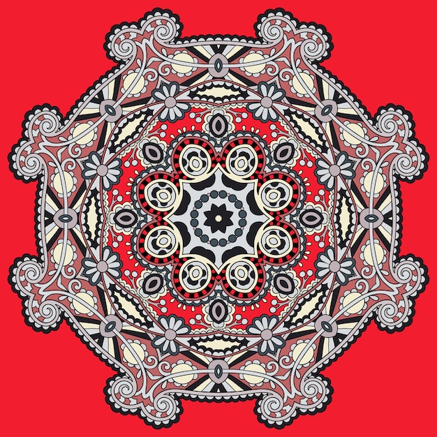 Cirkel kant ornament rond sier geometrisch kleedje patroon