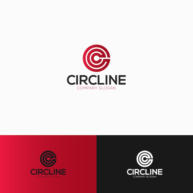 Cirkel letter c logo sjabloon