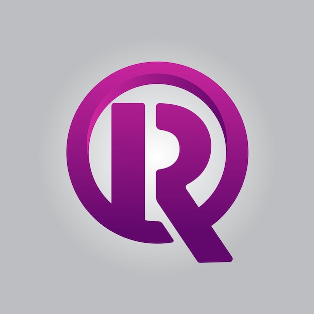 Cirkel letter R logo vector ontwerp