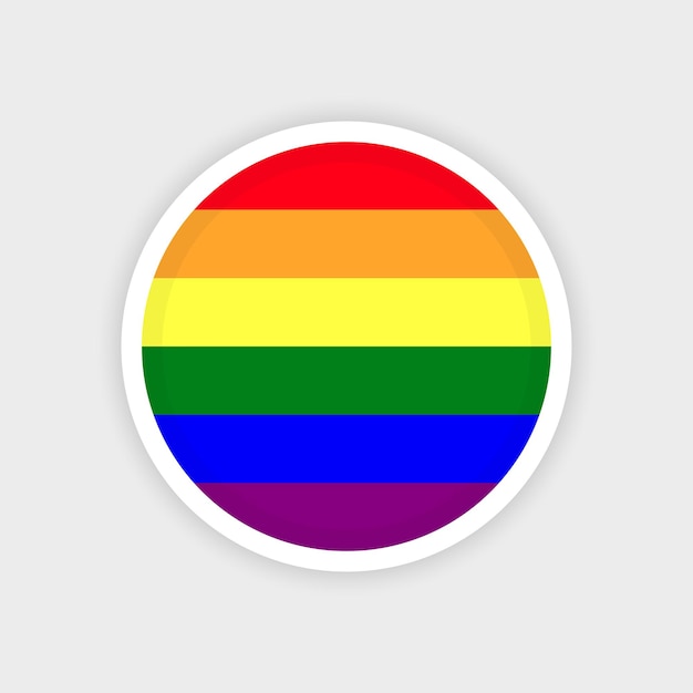 Cirkel LGBTQ-vlag met witte achtergrond