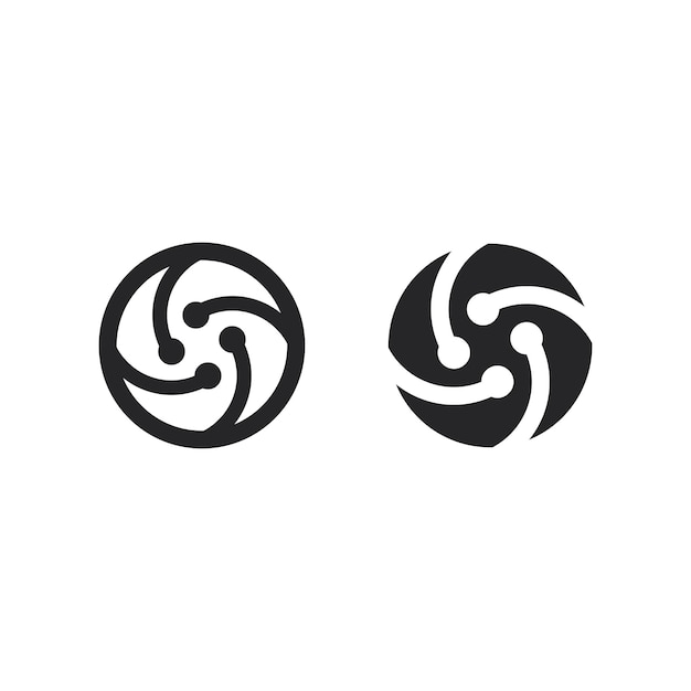 Cirkel logo en symbool vector pictogram sjabloon app