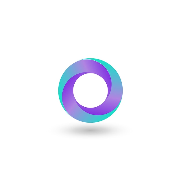 Cirkel logo ontwerp met witte achtergrond