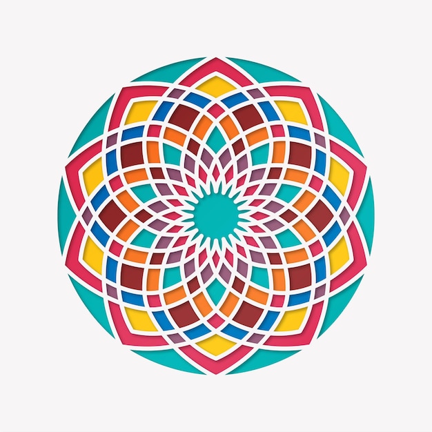 Cirkel mandala ornament gratis vector