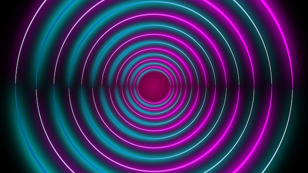Cirkel neon stijl abstracte achtergrond