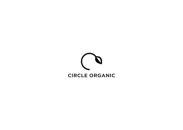 cirkel organische logo ontwerp vectorillustratie