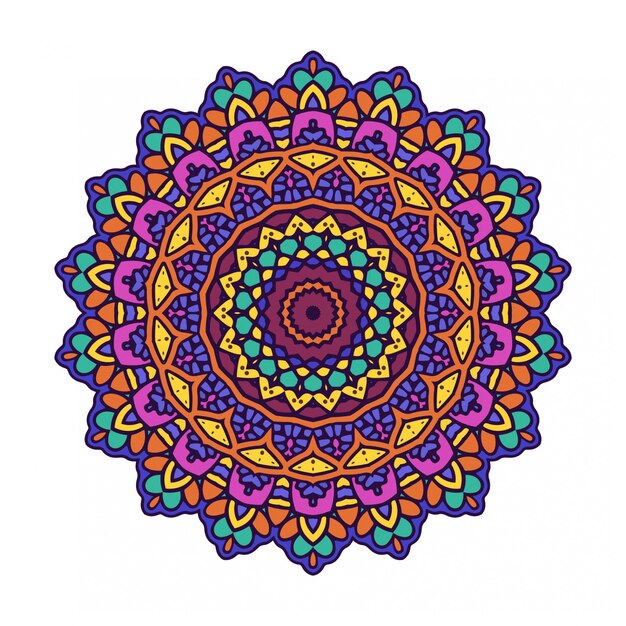 Vector cirkel rond ornament met mandala stijl