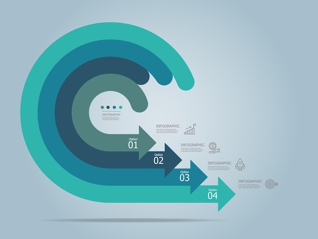 Cirkel ronde pijl zakelijke infographic element presentatie