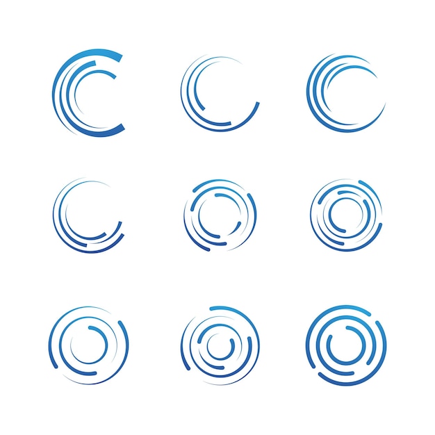 Cirkel techno vector pictogram ontwerpsjabloon