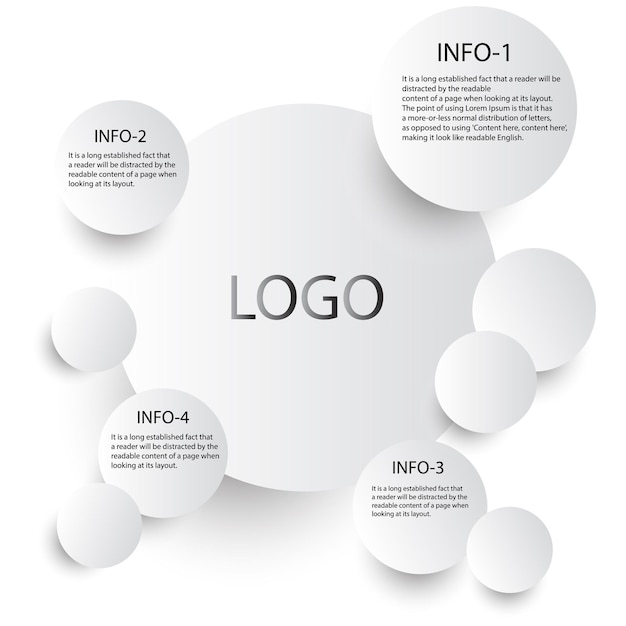 Cirkel vector concept infographic voor gegevensinformatie