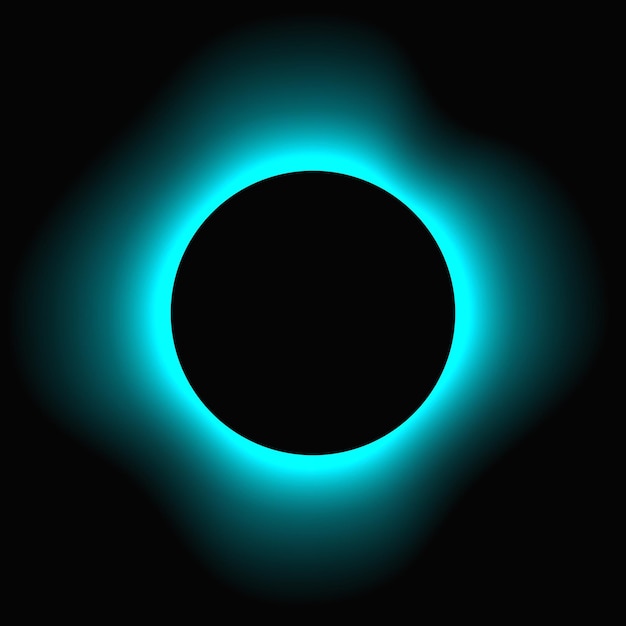 Cirkel verlicht frame met kleurovergang Groene ronde neon banner geïsoleerd op zwarte achtergrond vectorillustratie